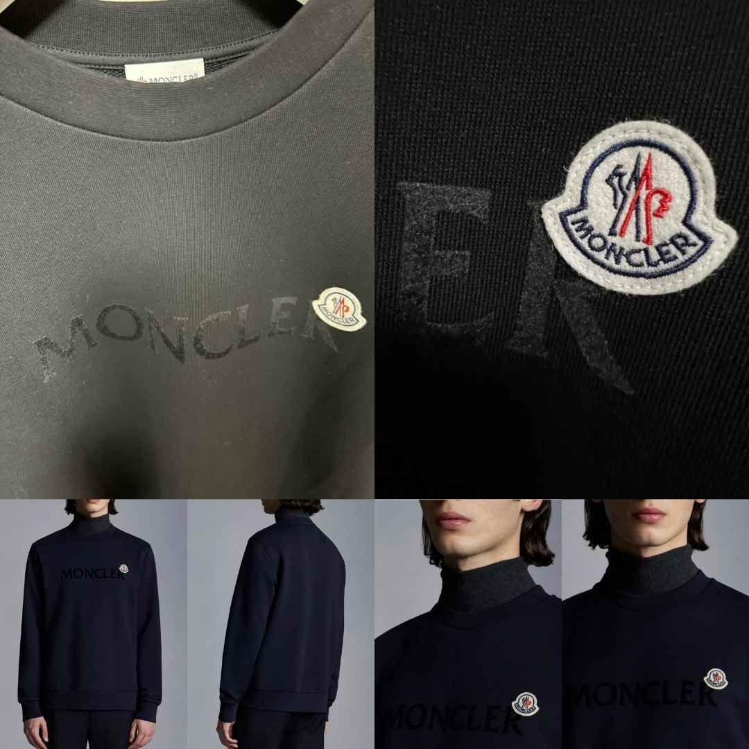 ☆未使用タグ付き・本物保証☆MONCLER レタリングロゴ スウェット S～XXL ブラック色　黒色