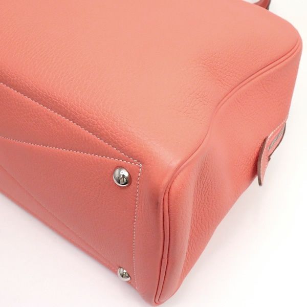 エルメス ヴィクトリア2 35 ハンドバッグ ボストン □M刻印 レザー ブルー系 HERMES victoria 1点限定