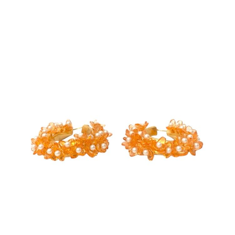 Mame Kurogouchi マメクロゴウチ Osmanthus Motif Earrings