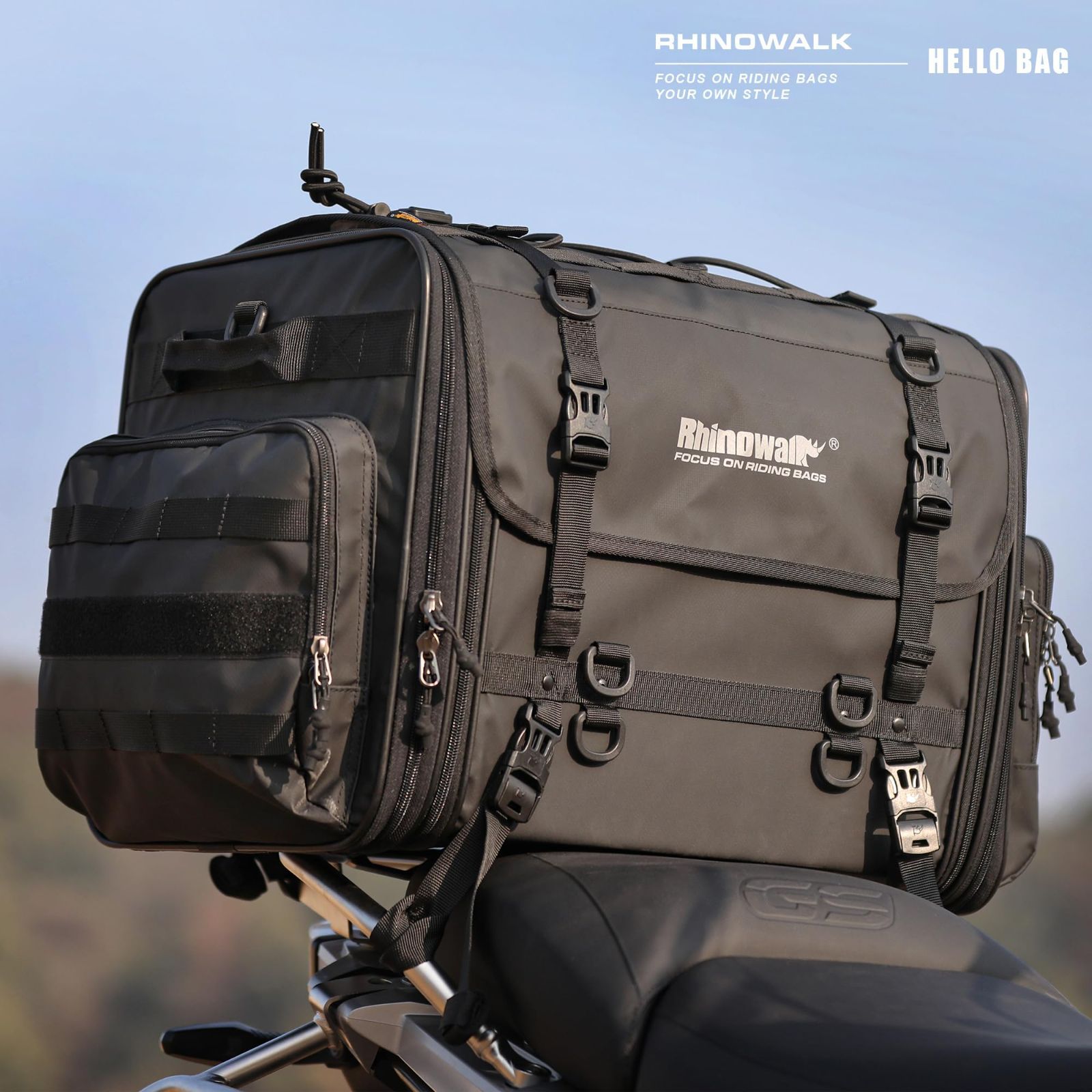 Rhinowalkバイク用 シートバッグ ツーリングバッグ 30L 多機能の防水トランクのオートバイの座席袋のオートバイのサドル・ Amazon.co.jp: Rhinowalk バイク用 シートバッグ ツーリング