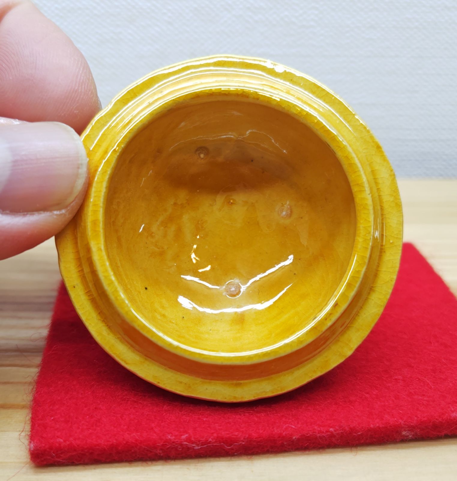 逢絢亭・新品】茶道具 香合 平戸焼 交趾 蕗薹 横石嘉助 共箱入り