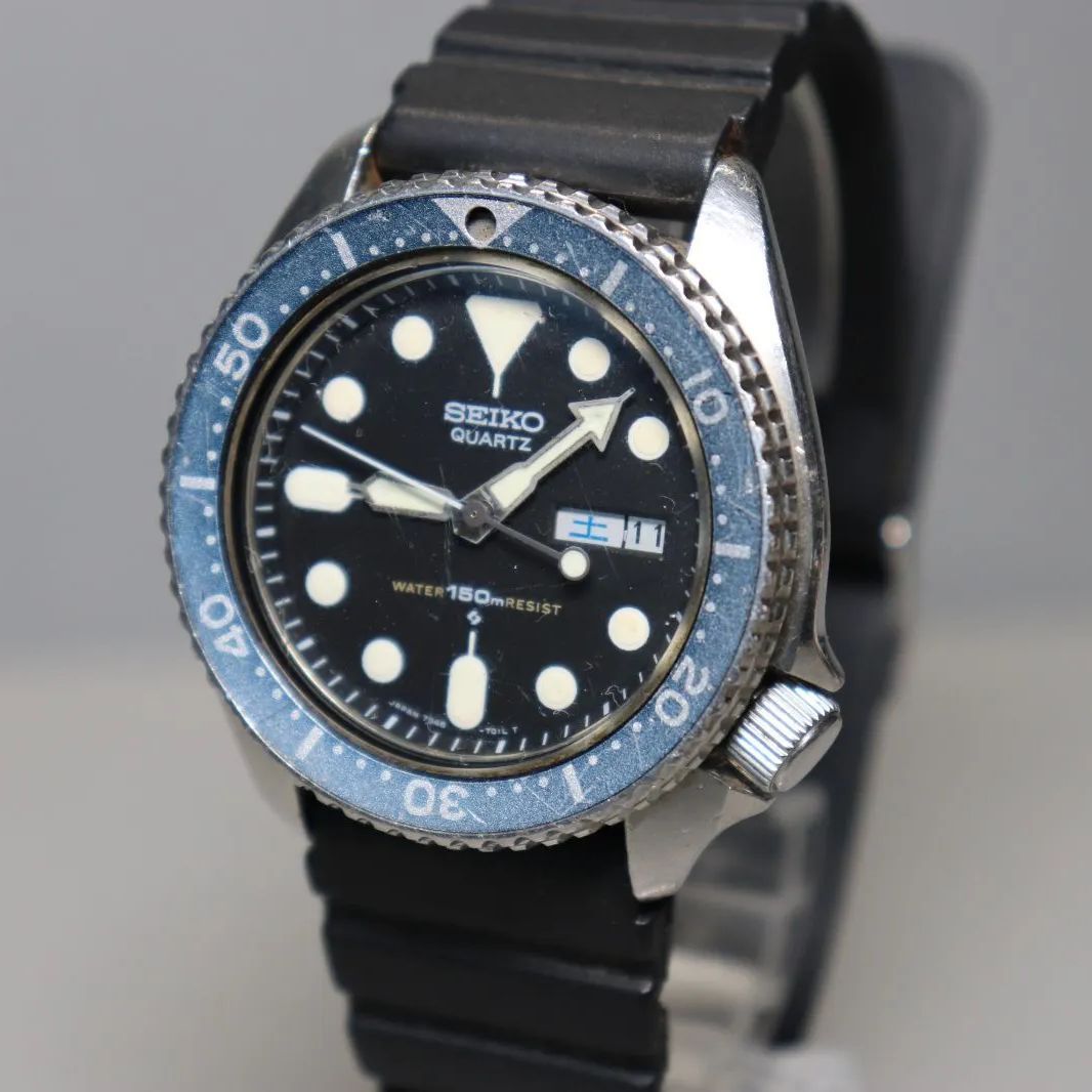 SEIKO セイコー 7548-7000 ダイバー 稼働品 クォーツ セイコー クオーツ ダイバー 150m 7548-7000 1981年 セイコー初の