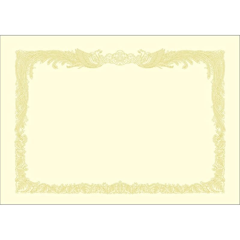 ササガワ(Sasagawa) 賞状用紙 タカ印 OA対応 縦書き用 クリーム A4 100枚 10-1167