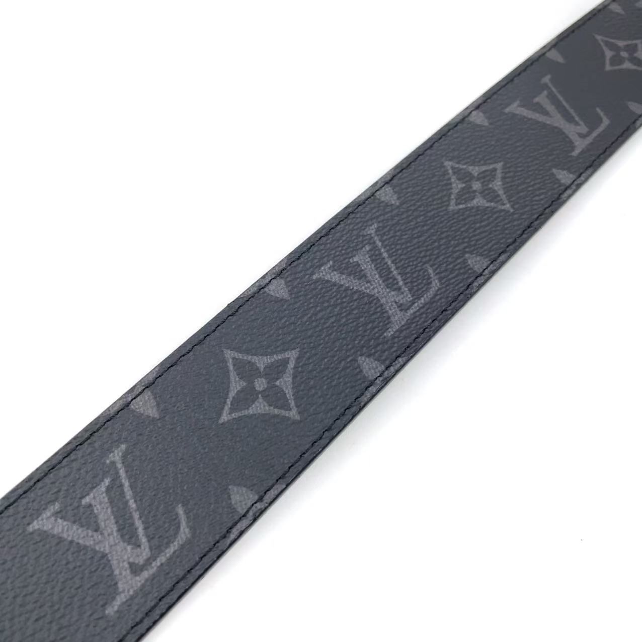 LOUIS VUITTON モノグラム　レザー　ベルト　リバーシブル LOUIS VUITTON モノグラム リバーシブル レザー×PVC ブラック