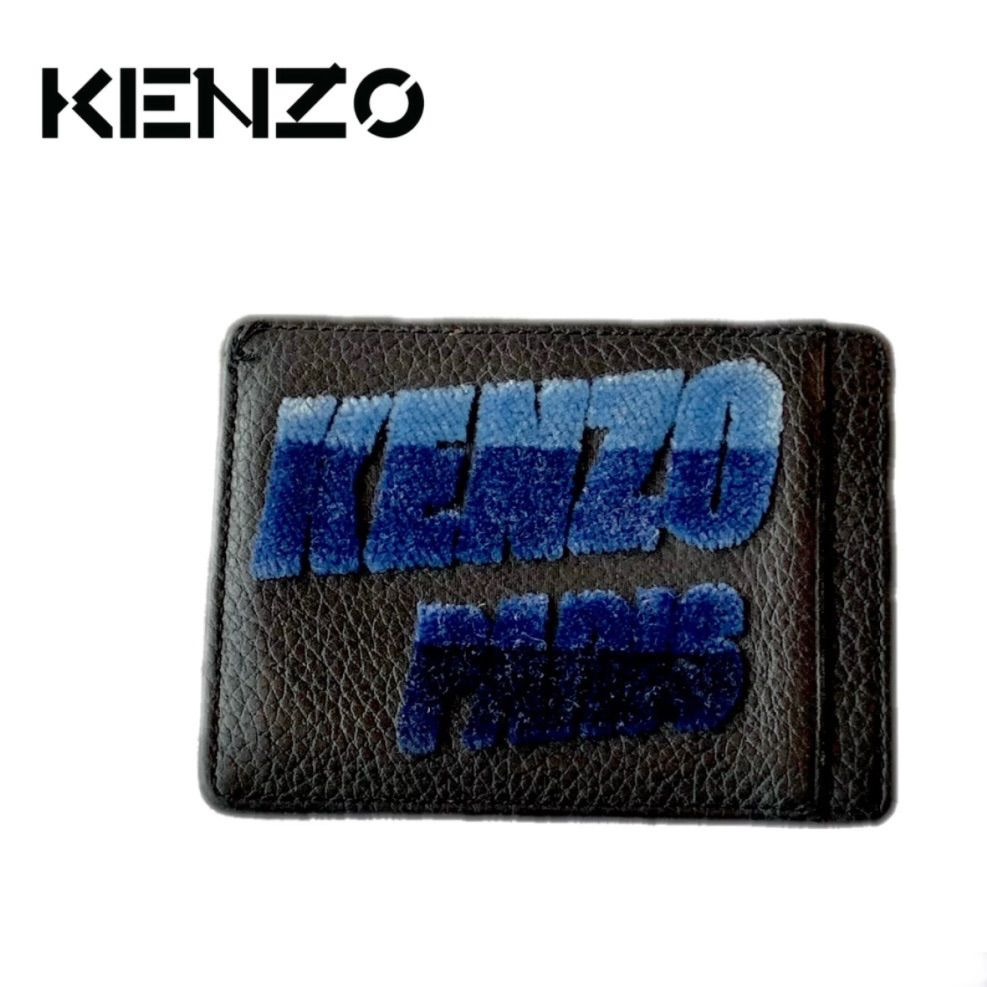 KENZO ケンゾー カード コイン パス ケース メンズ ブラック ブルー