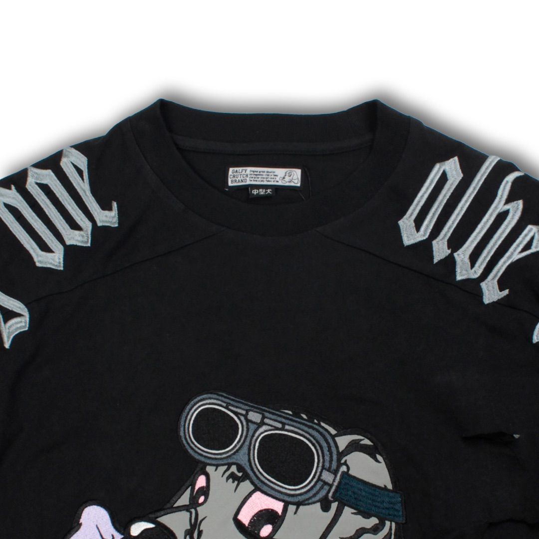 新作】【GALFY／ガルフィー・病みに染まりし反戦Tシャツ（ブラック