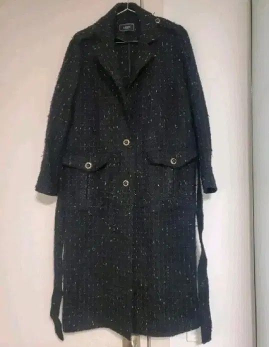 リム LEEM ショップ ツイード ロング ジャケット サイズ S