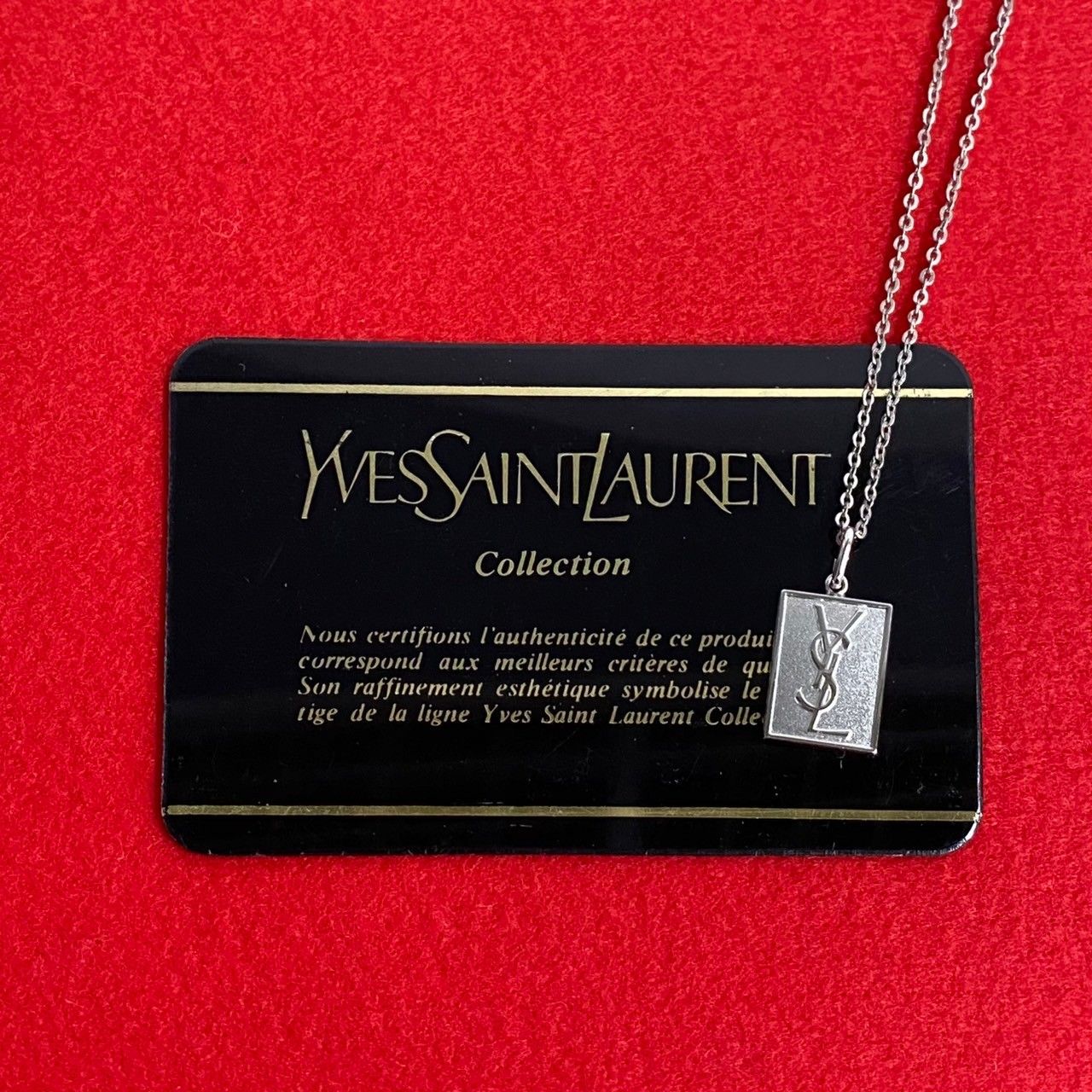 極 美品 希少品 YVES SAINT LAURENT イヴ サンローラン YSL ロゴ