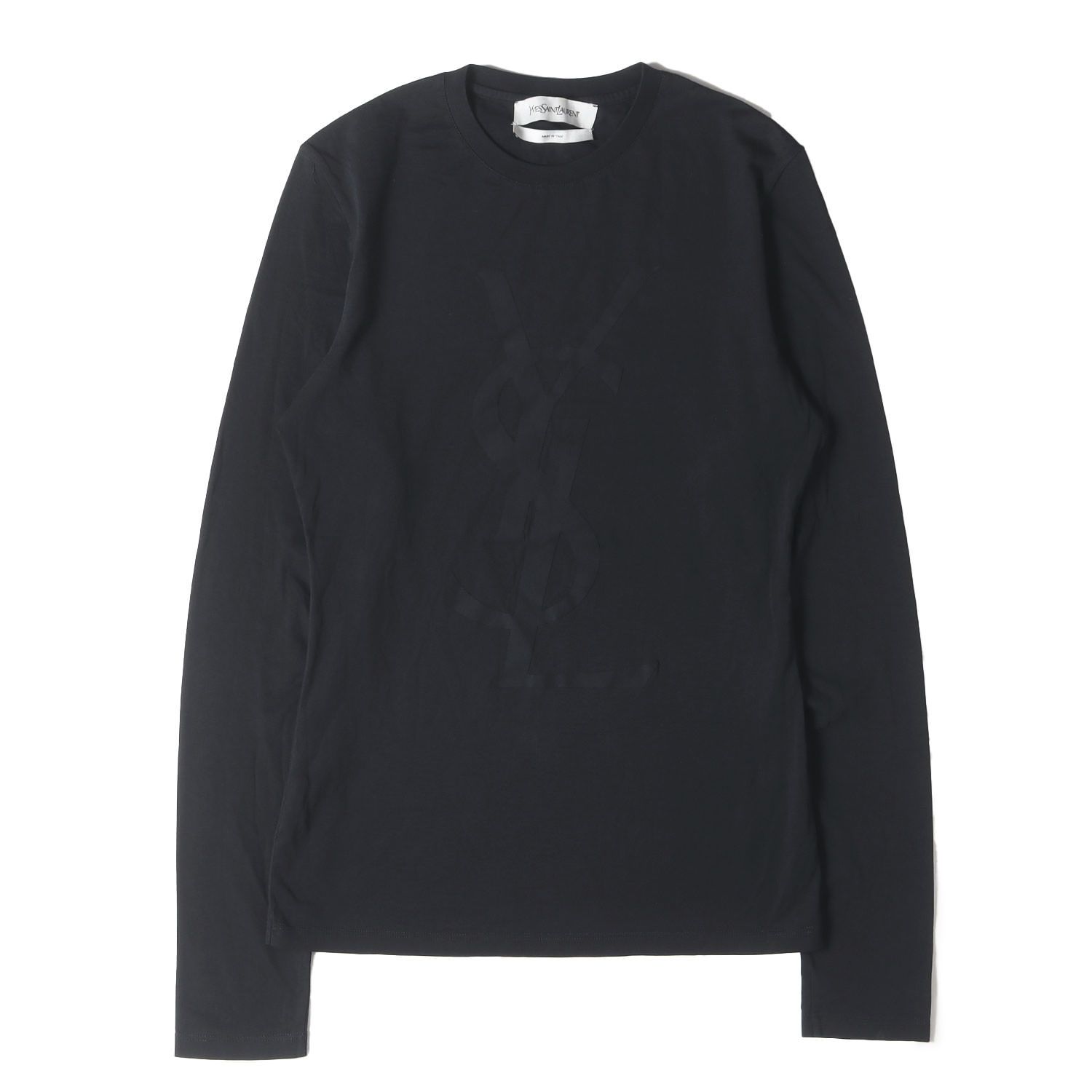 Yves Saint Laurent 黒 長袖カットソー Yves Saint Laurent イヴサンローラン Tシャツ ブラック 黒 サイズ:XS