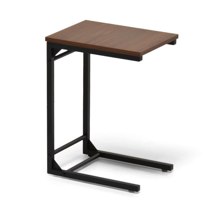 Belca ベルカ サイドテーブル コの字型タイプ 幅28×奥行38×高さ51.5cm ブラウン コンパクト ソファテーブル ベッドテーブル 隙間収納 アジャスター付き BB-ST-BR
