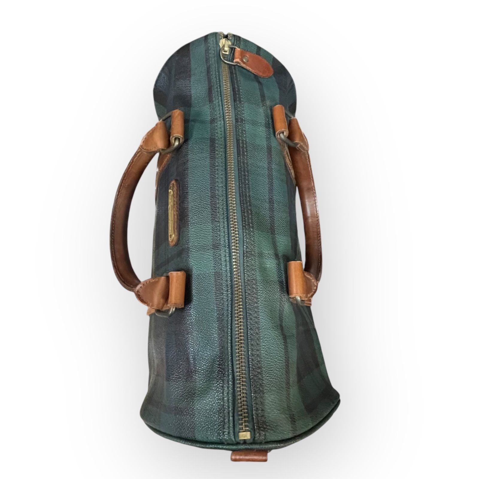 Polo Ralph Lauren チェック柄　ミニボストンバッグ 管28917】POLO RALPH LAUREN ポロ ラルフローレン ミニボストンバッグ