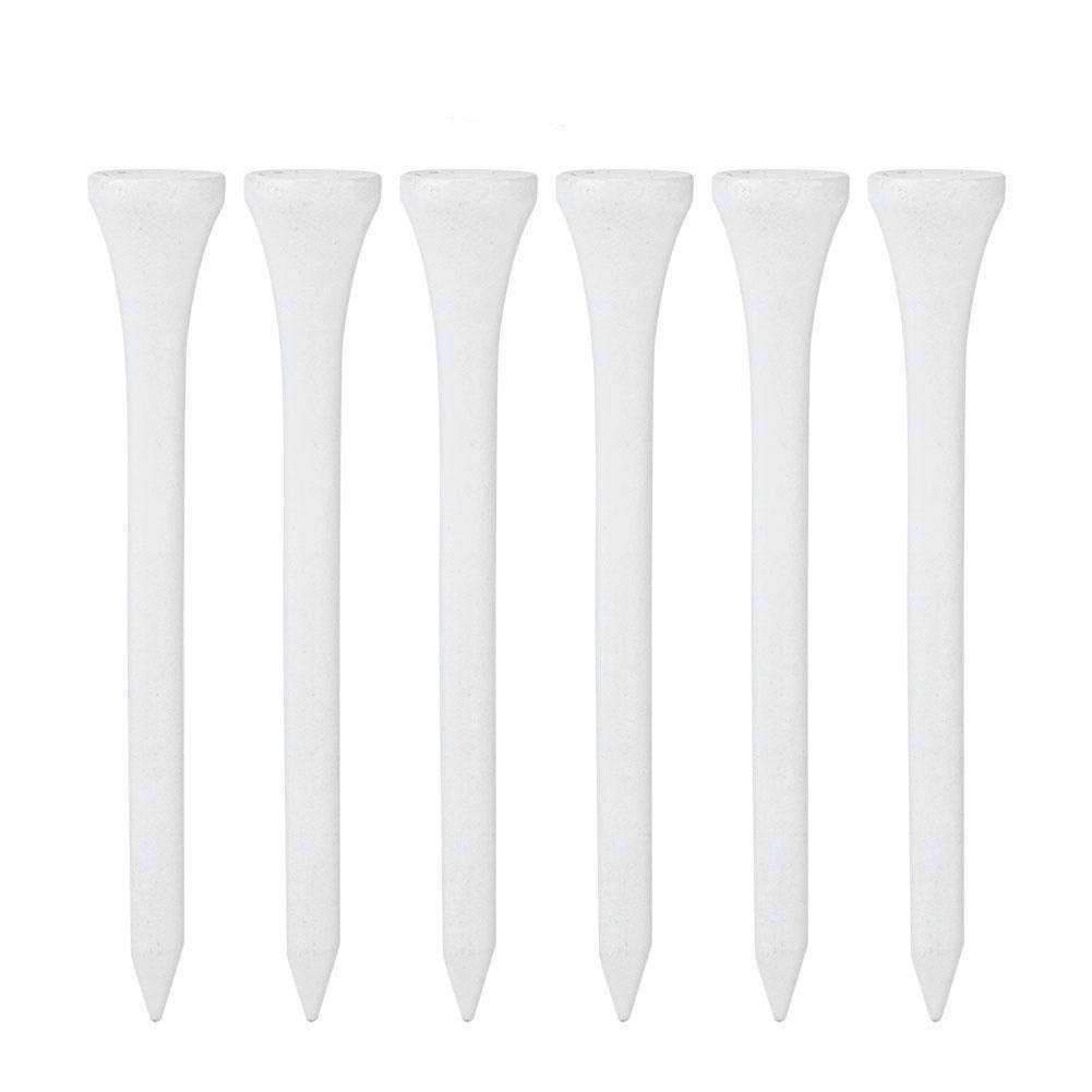 入 ゴルフ ティー 70 mm 木製 ウッドゴルフティー ゴルフ用品 コンペ 高さ調整 ロングティー ウッドティー 目盛り付き ピン 白い