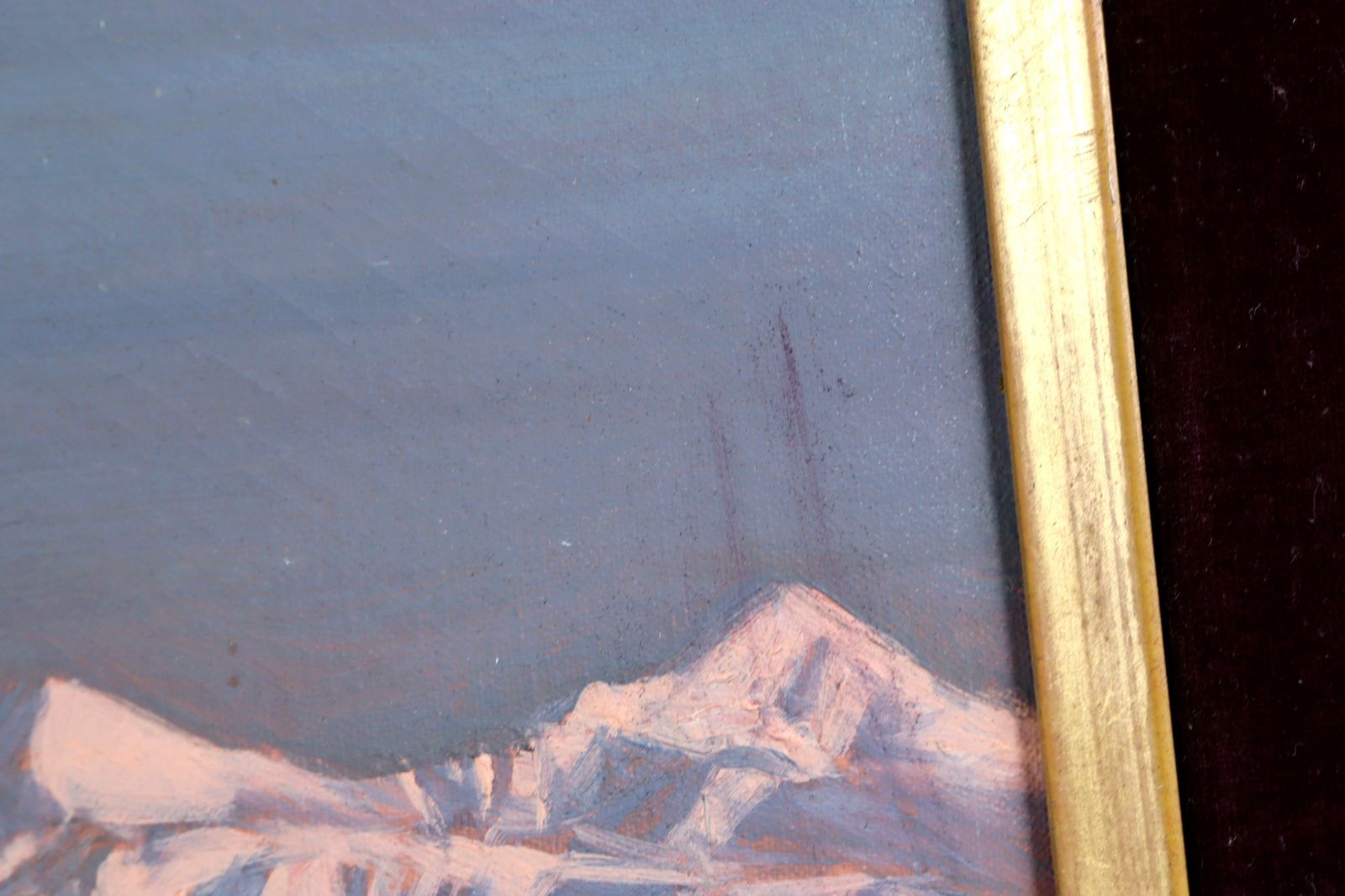 絵画　夕映立山連峰　小西安治 絵画 夕映立山連峰 小西安治 - メルカリ