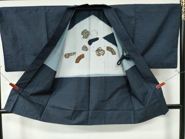 平和屋着物○男性 本場大島紬 アンサンブル 80亀甲 総詰め 正絹 逸品