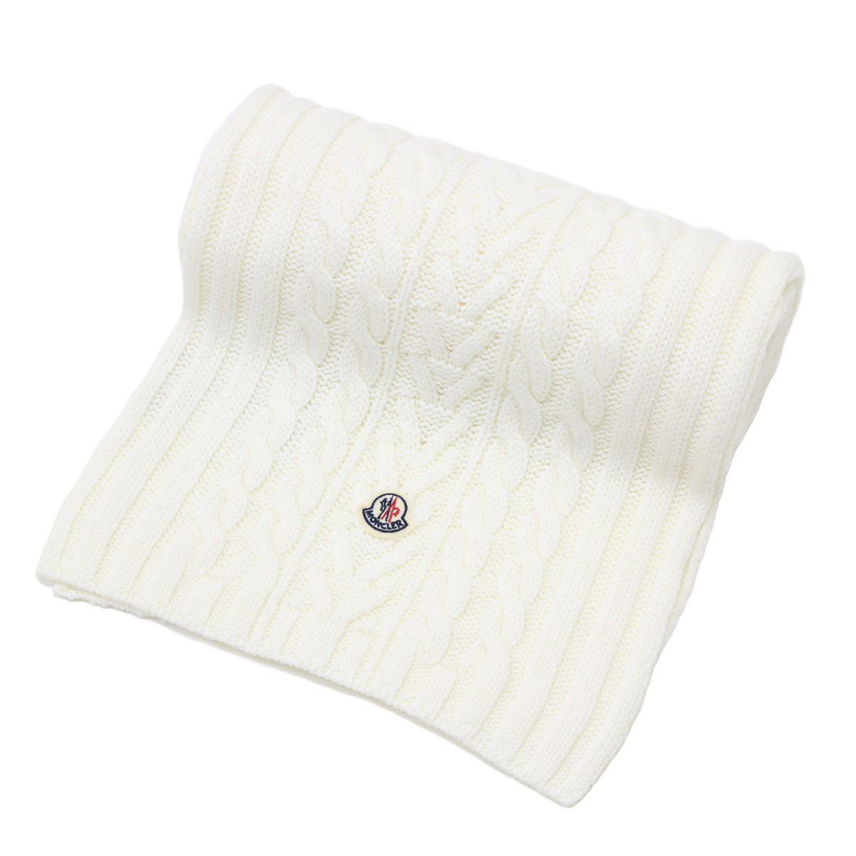 133 MONCLER モンクレール 9974400 A9146 ホワイト マフラー