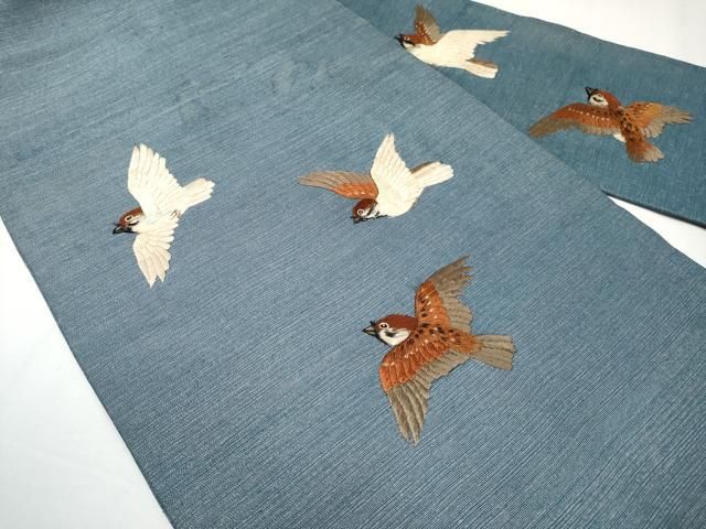 平和屋着物●アンティーク　大正ロマン　九寸名古屋帯　絞り　駒刺繍　鈴　花文　金糸　正絹　逸品　CAAZ4298hy 平和屋着物○アンティーク 大正ロマン 九寸名古屋帯 絞り 駒刺繍 鈴 花