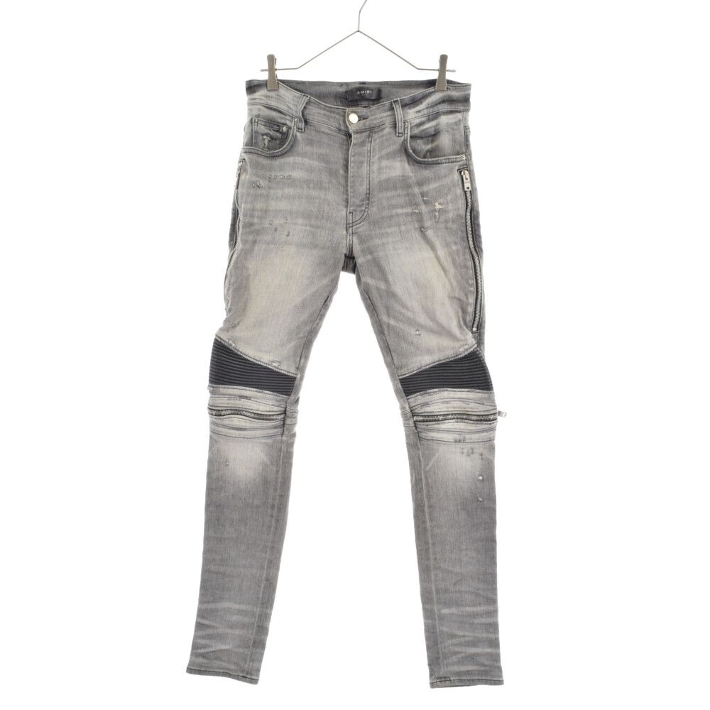 数回のみの着用で最安値amiri mx2 jeans バイカーデニム used加工