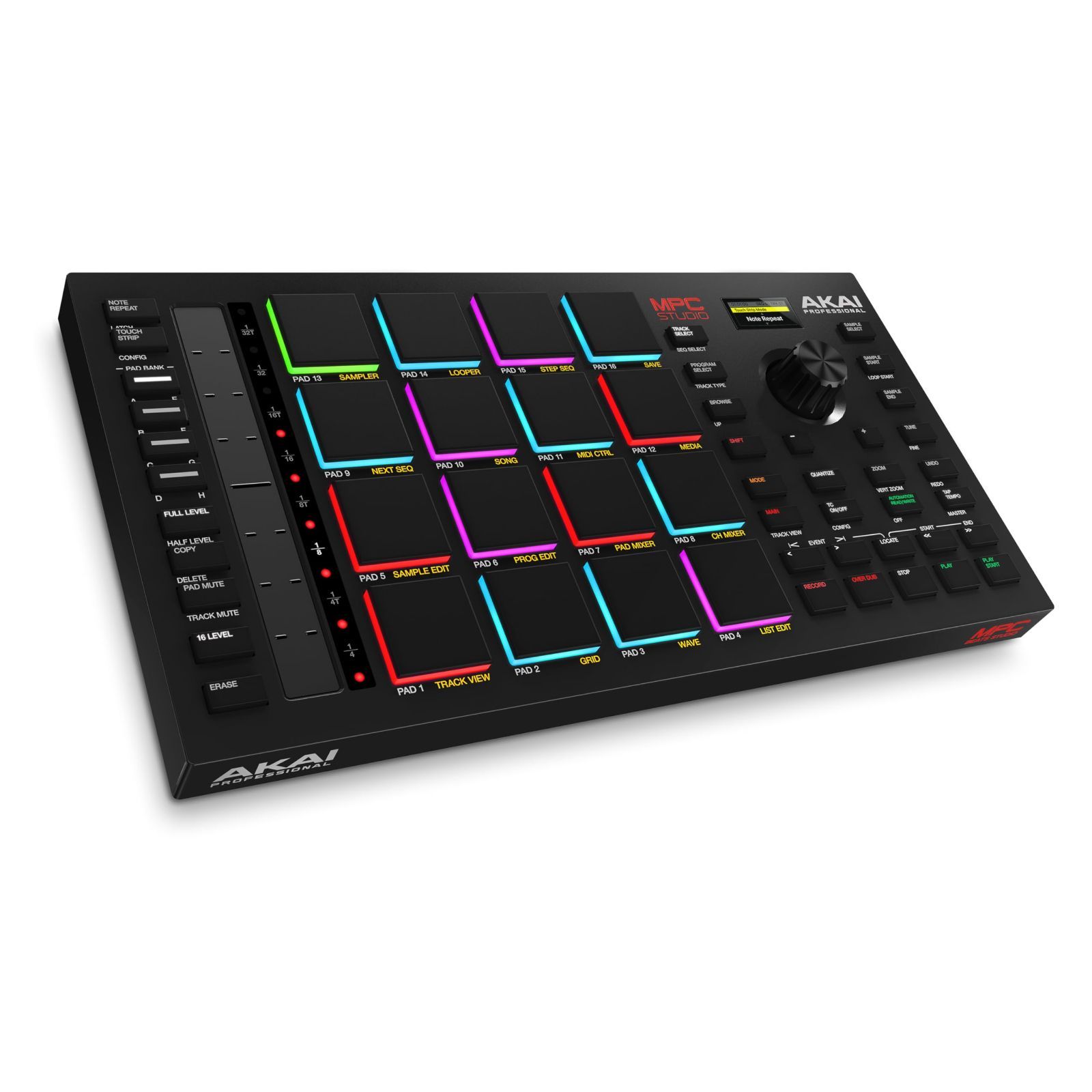 Akai Professional アカイプロ MIDIコントローラー RGBバックライト付きフルサイズ ベロシティ対応 ドラムパッド16個 アサイナブル タッチストリップ 液晶ディスプレイ搭載 MPCソフトウェア付属MPC Studio