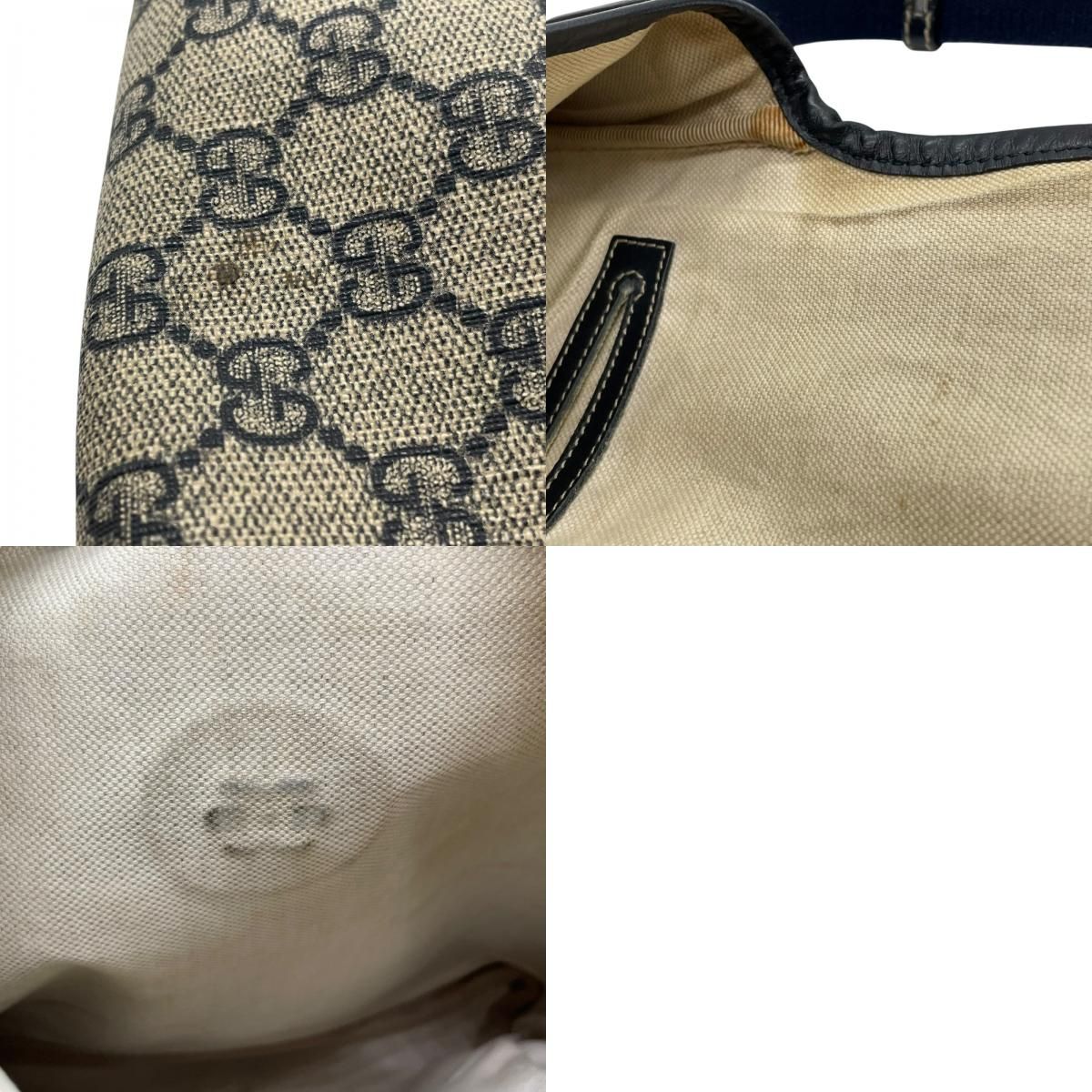 GUCCI グッチ GGスプリーム ショルダーバッグ 223666 紺 ネイビー
