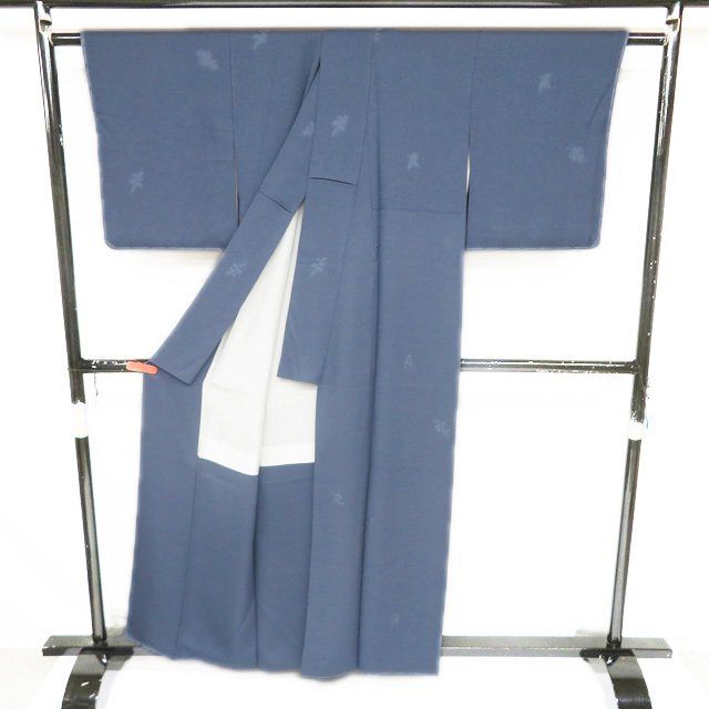 一つ紋付き　無地　未使用品　正絹 未使用 色無地 吉祥地紋 正絹 一つ紋 美品