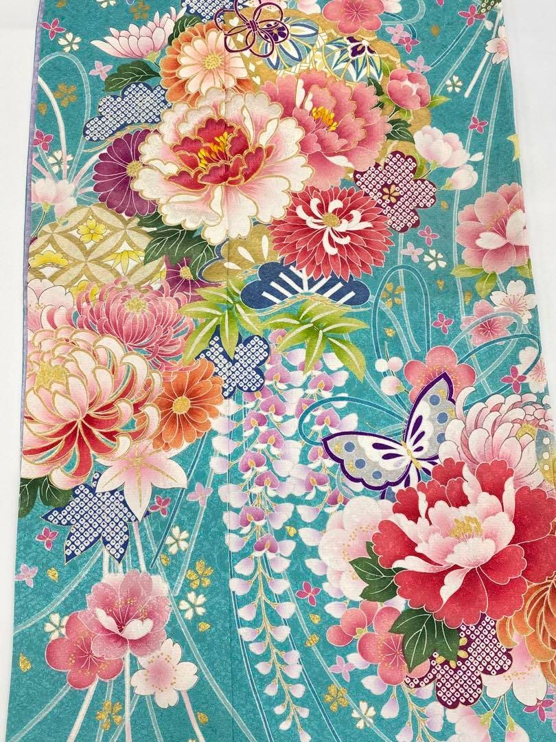 振袖 豪華 銀通し 刺繍 金駒 金彩 身丈161cm 撥水加工済 - メルカリ