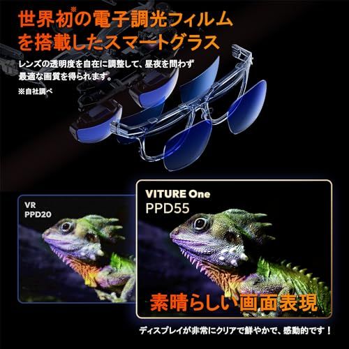  VITURE ONE XR グラス マットインディゴ スマートグラス AR VRゴーグル 120インチフルHD 度数調整機能 空間ビデオ Harmanサウンド iPhone 15 Pro Steam Deck ROG Ally ゲーム機 665237 f 1 その他 キッチン 食器