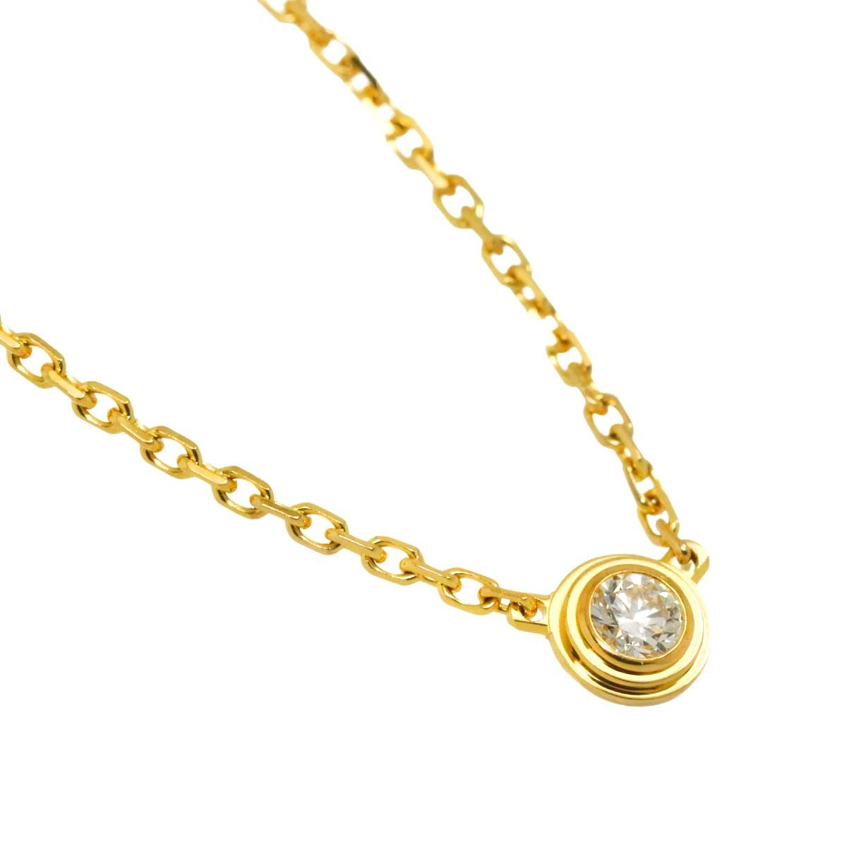 カルティエ Cartier ダムール ダイヤ ネックレス XS 41cm K18 YG