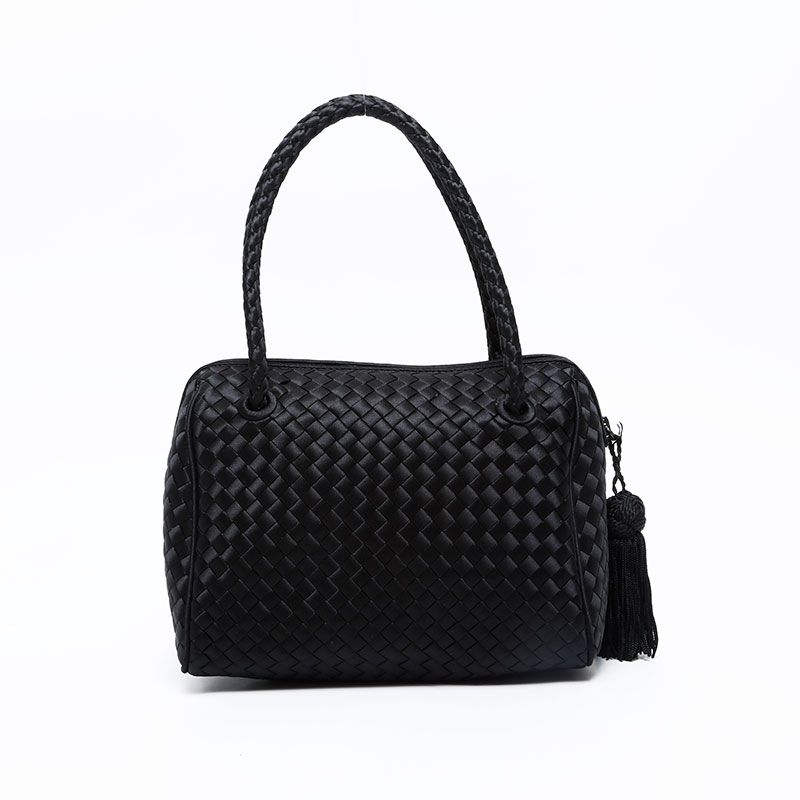 【希少】 ボッテガヴェネタ ハンドバッグ　イントレチャート　サテン w30 BOTTEGAVENETA ボッテガヴェネタ ハンドバッグ イントレチャート