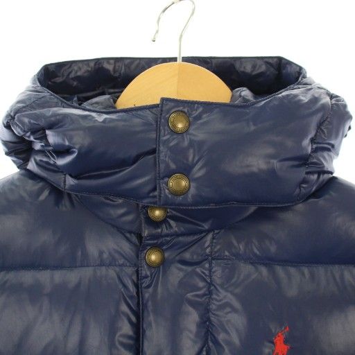  ポロ ラルフローレン POLO RALPH LAUREN ダウンジャケット アウター ショート丈 フード ロゴ 刺繍 ワンポイント 8 紺 ネイビー BB その他 ジャケット ブルゾン