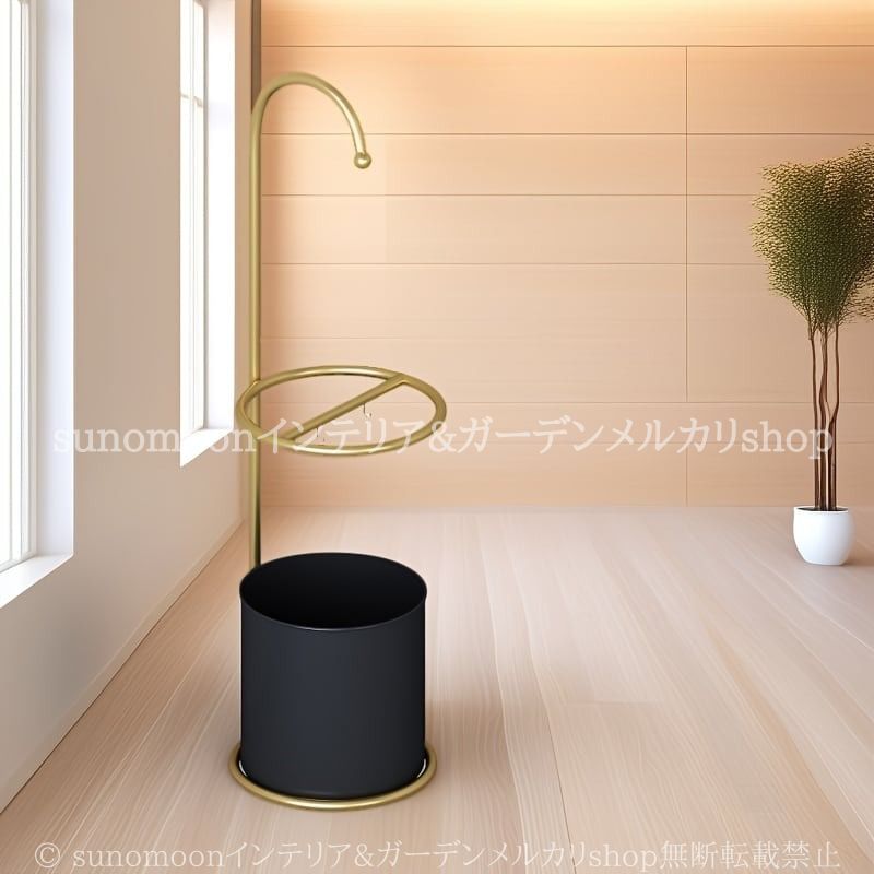 傘立て アンブレラ スタンド 円筒 ホテルライク ラグジュアリー おしゃれ かわいい インテリア 北欧 スリム ショップ ゴールド ブラック