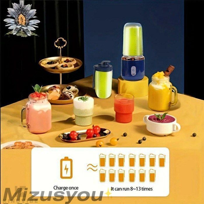 ジューサー ダブルカップポータブル充電小型スポーツジュースカップ学生ホーム