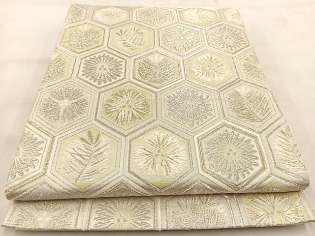 平和屋着物○西陣 まいづる謹製 六通柄袋帯 唐織 亀甲葉松柄文