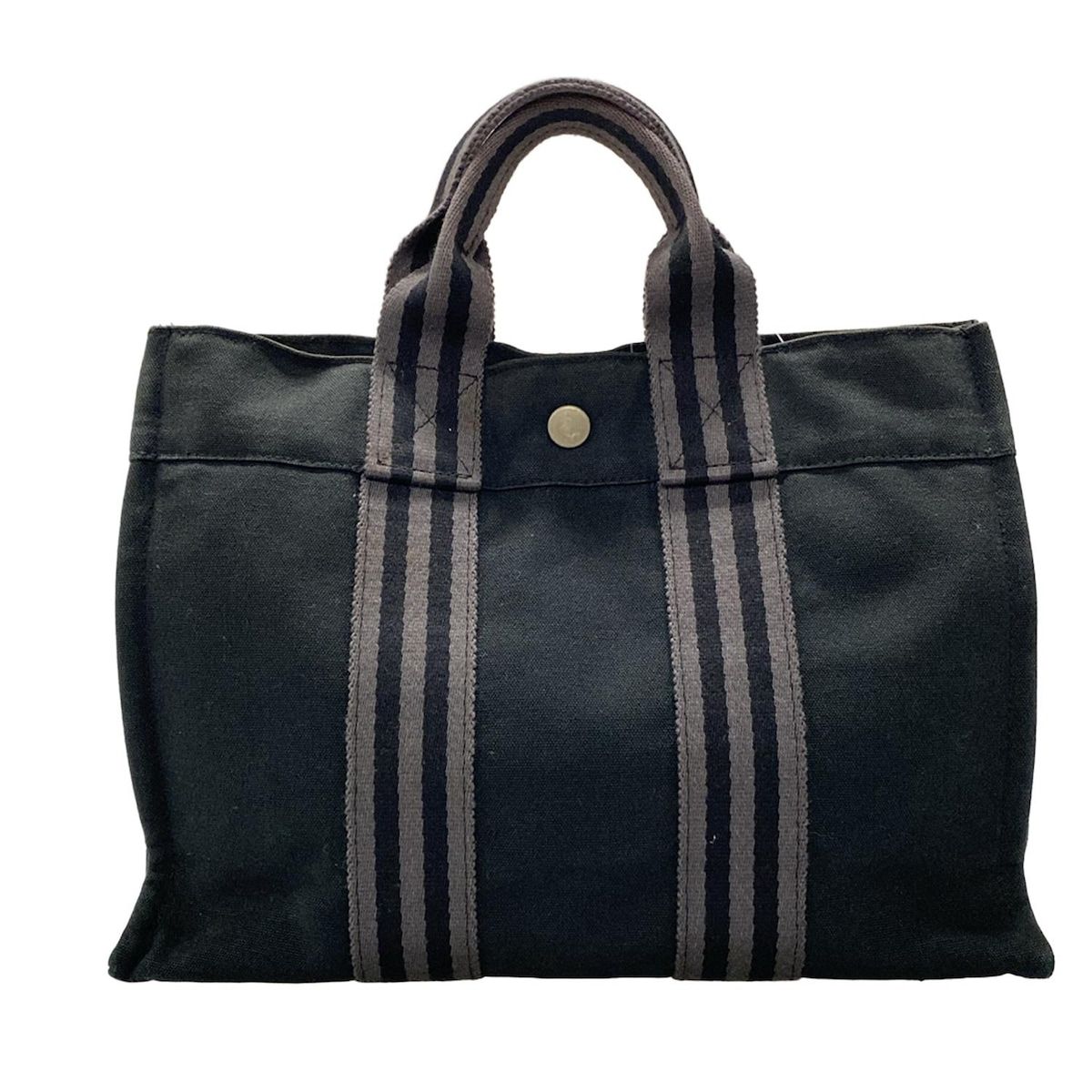 HERMES(エルメス) トートバッグ フールトゥトートPM 黒×グレー