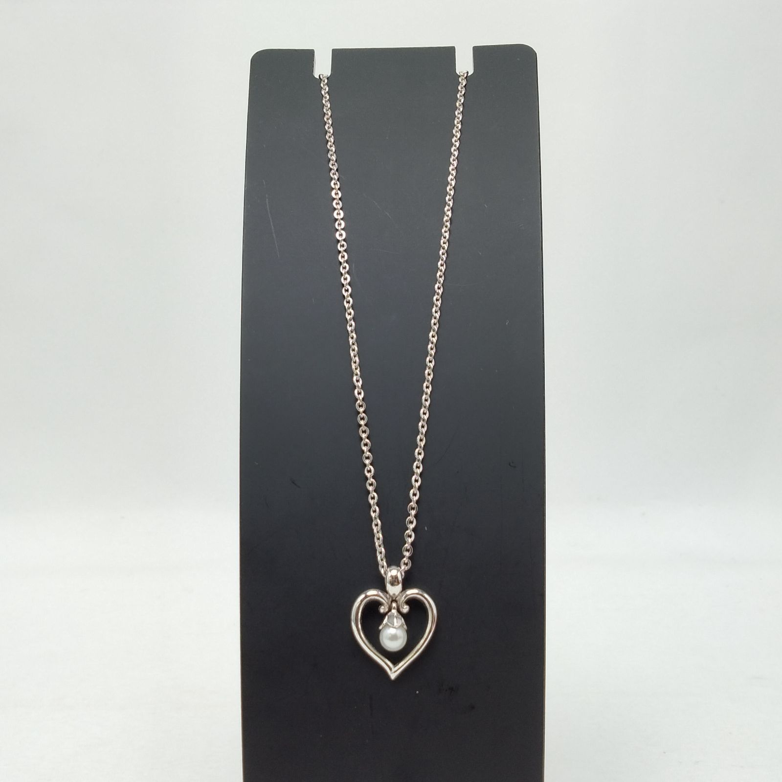 希少✨ミキモト MIKIMOTO パールネックレス ハートモチーフ MIKIMOTO】ミキモト『K18WG パール6.0～6.5mm ネックレス ハート