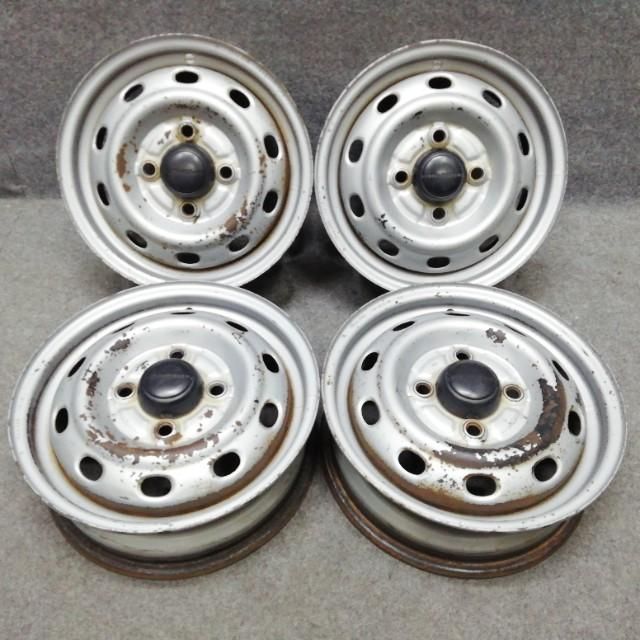 本州四国 スバル 純正 サンバー TT2 KS4 スチールホイール 鉄チン 28111TA050 12×4.00B PCD100 45 4本 3497