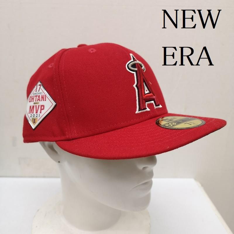 New Era 赤 キャップ 7 3/8、ゴールドパッチ 59FIFTY SPLIT ニューヨーク・ヤンキース ブラウン オレンジ