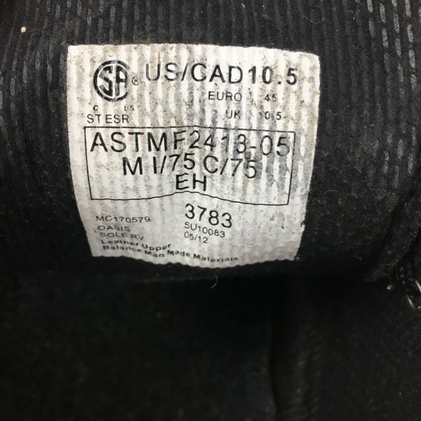 ASTMF2413-05 スチールトゥ カナダ製 安全靴/ワークブーツ size10.5 