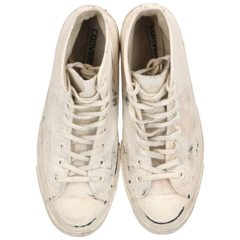 メゾンマルジェラ ×コンバース CONVERSE 141957C ペンキ加工ハイカット 