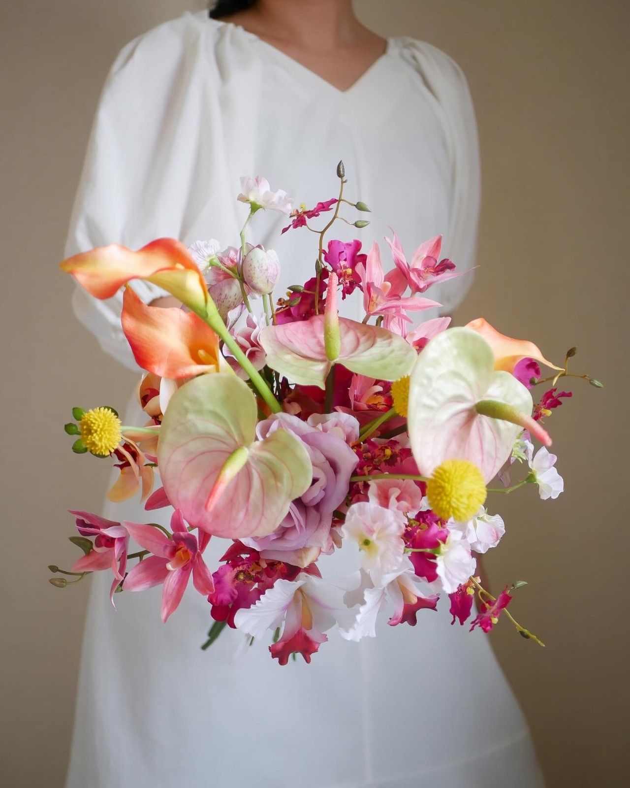 ウェディング ブーケ 南国 リゾート風 前撮り 結婚式