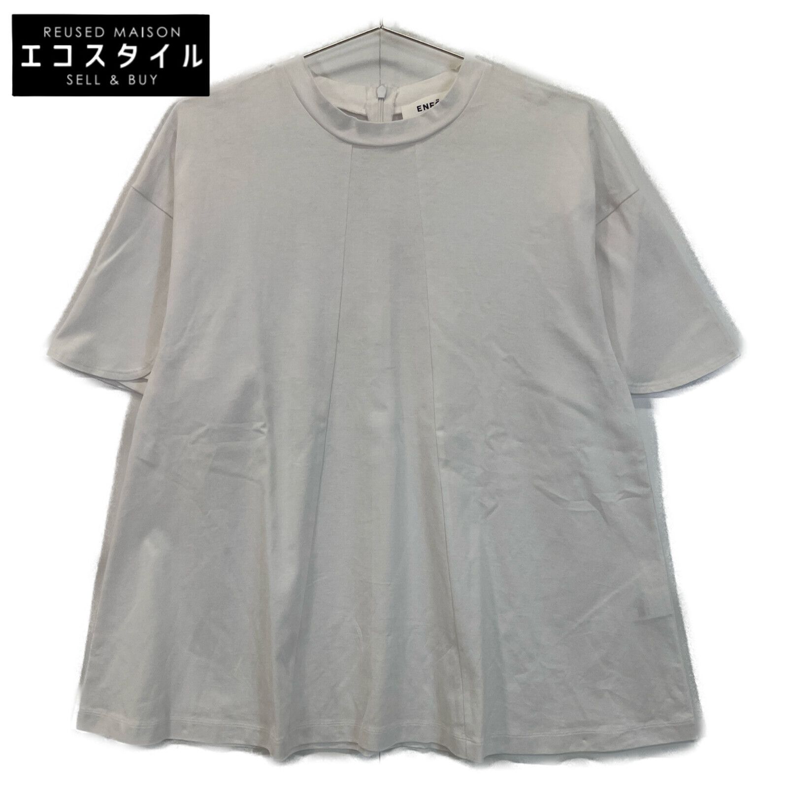 ENFOLD エンフォルド 24SS ﾎﾜｲﾄ ｺｯﾄﾝ 天竺 UPPER-ARM HIDDEN T-SHIRT 38 - メルカリ