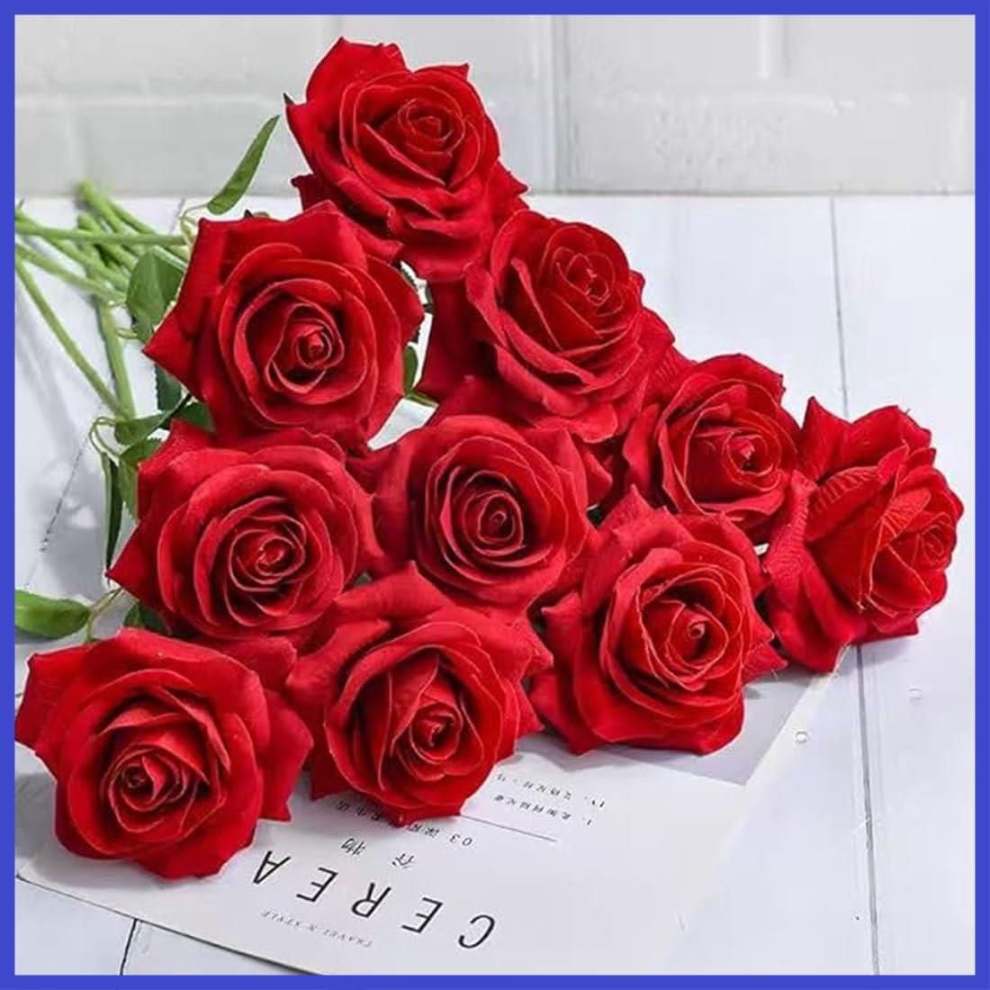 一輪 花束 薔薇 9本セット 花飾り 赤ローズ 枯れない花 ローズ