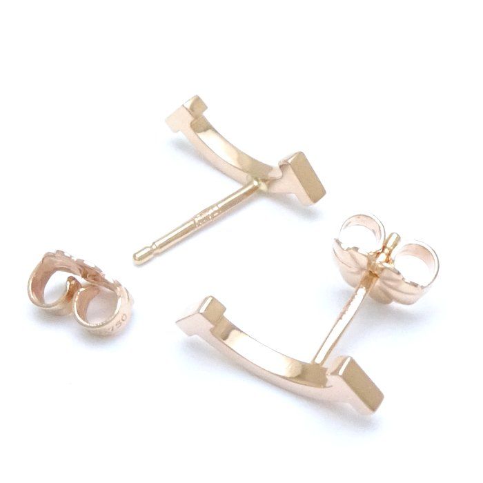 TIFFANY&Co. ティファニー Tスマイル ピアス 750PG ピンク