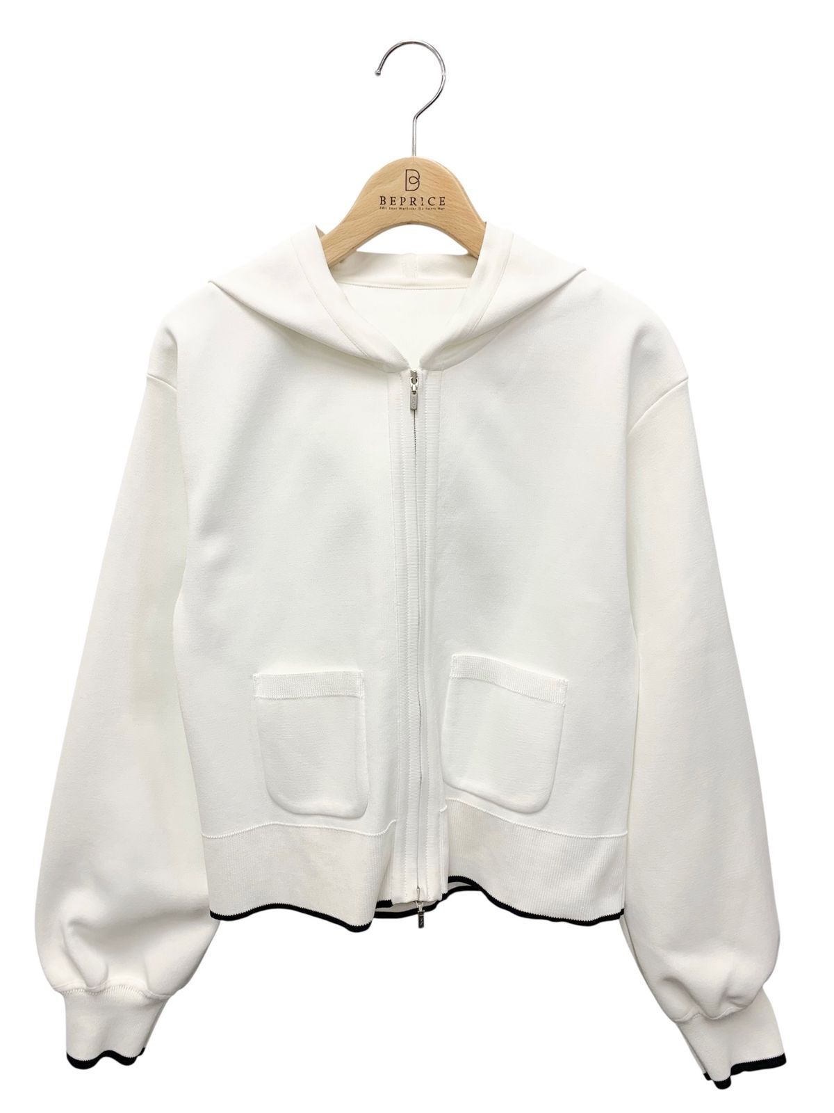 フォクシーニューヨーク CARDIGAN ALIGN 44438 パーカー 40 ホワイト ジップアップ ITYLVQEOUXH8