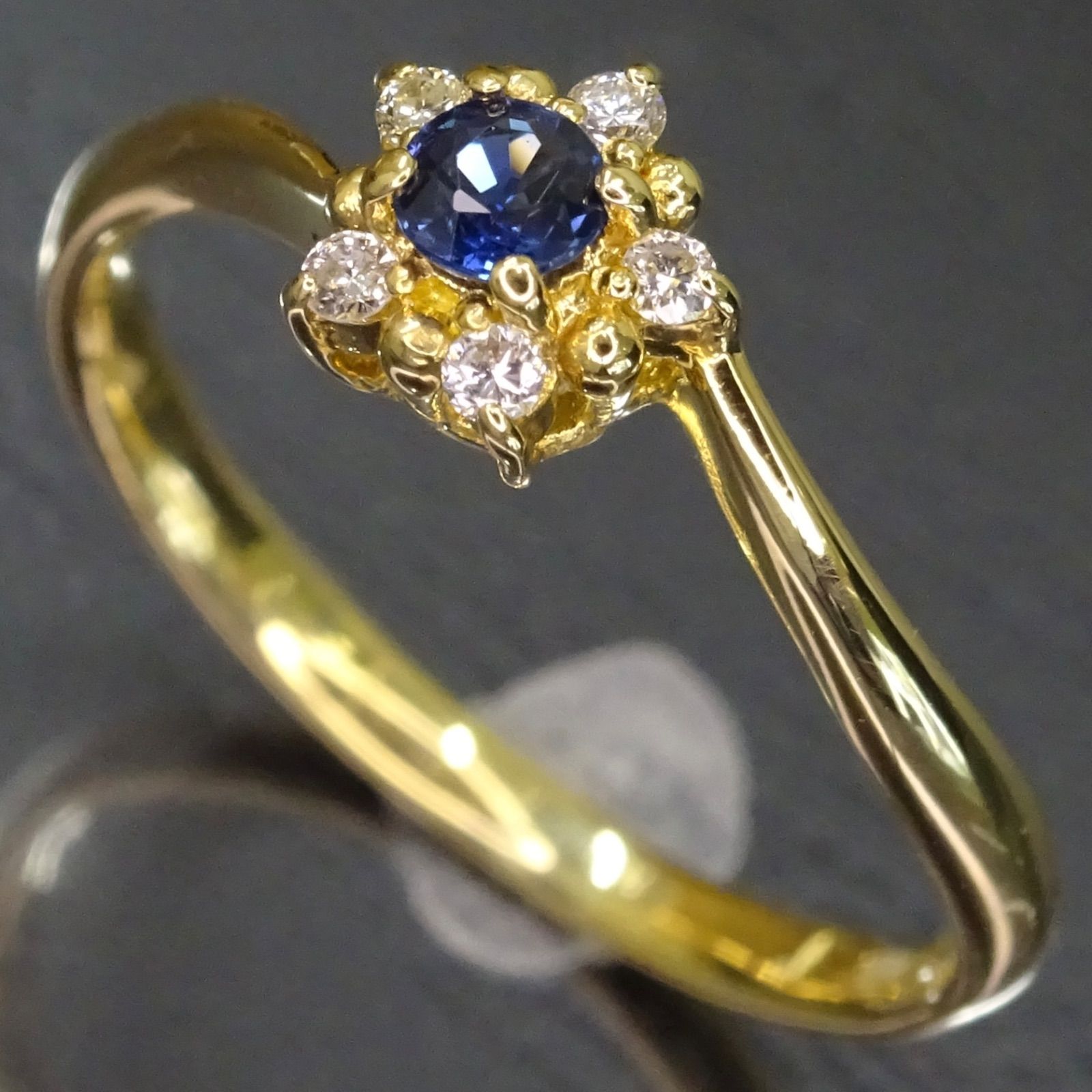 金 18金 750 リング 指輪 石付き K18 宝石 ジュエリー 11号