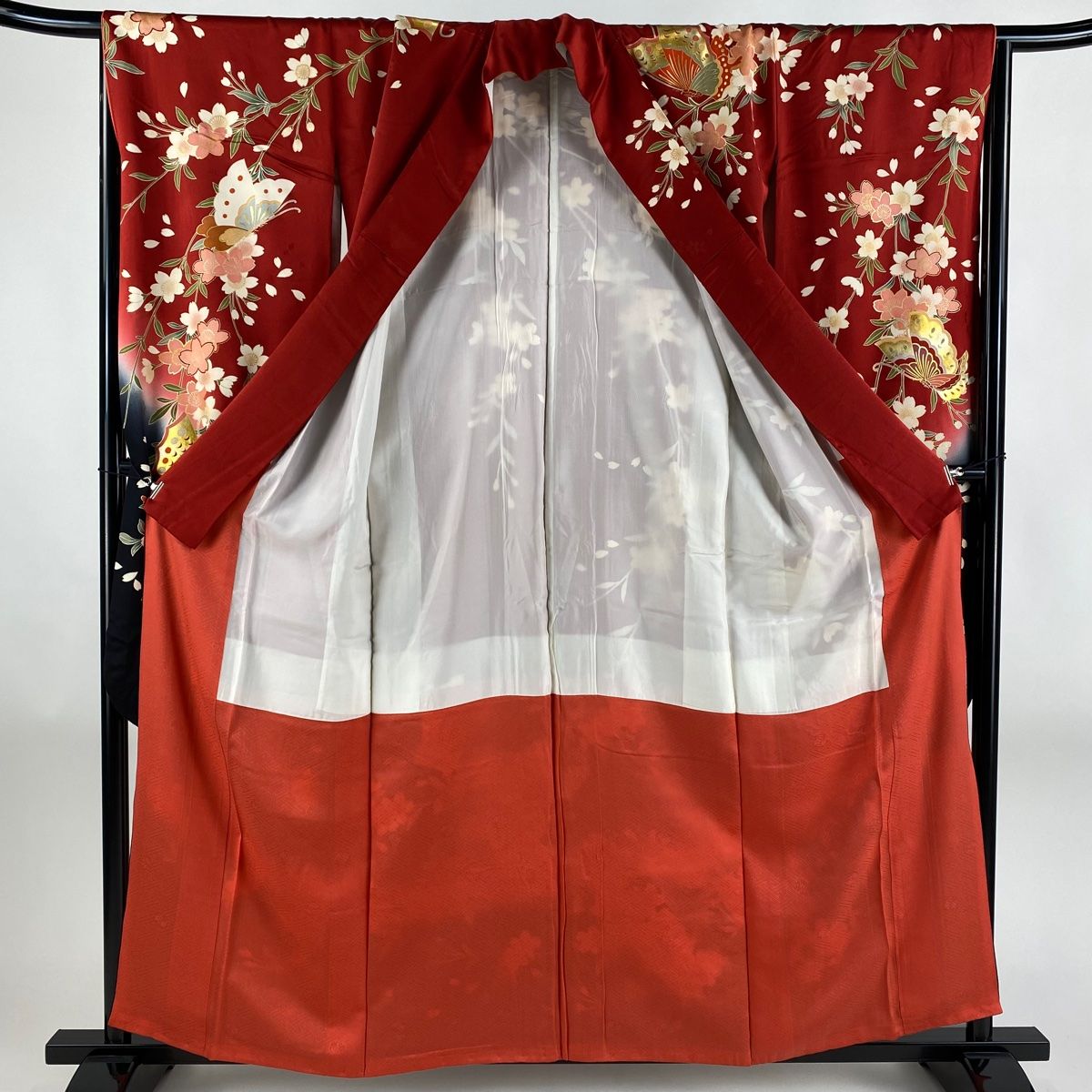 振袖 身丈159cm 裄丈64cm 正絹 名品 【中古】（振袖 身丈159cm 裄丈  