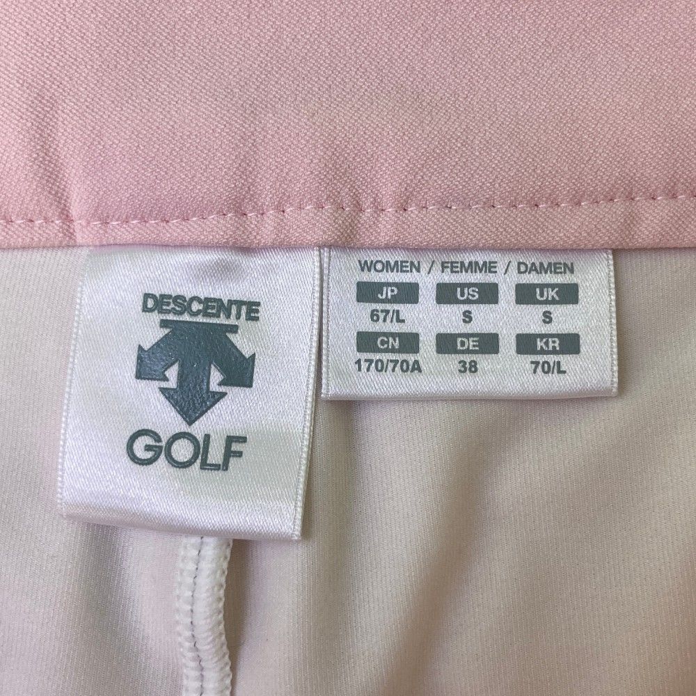 サイズ：S DESCENTE GOLF デサントゴルフ  インナー付スカート  ピンク系 [240101466406] ゴルフウェア レディース ストスト サイズ：S DESCENTE GOLF デサントゴルフ インナー付スカート