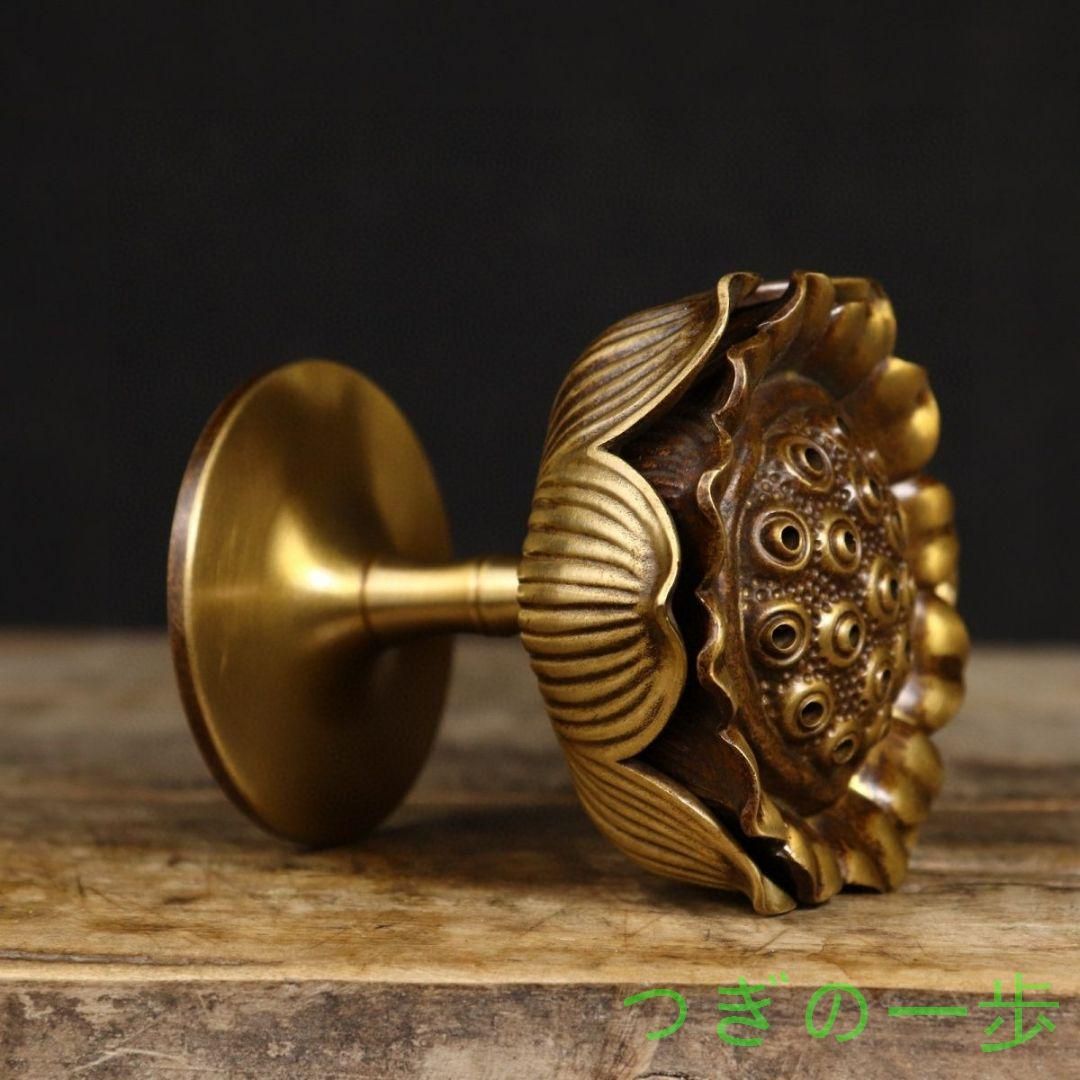 銅 細工 茶道具 香道具 蓋置 置物 お茶の缶 銅製 銅 細工 茶道具 香道具 蓋置 置物 は天を見て吼 銅製 銅