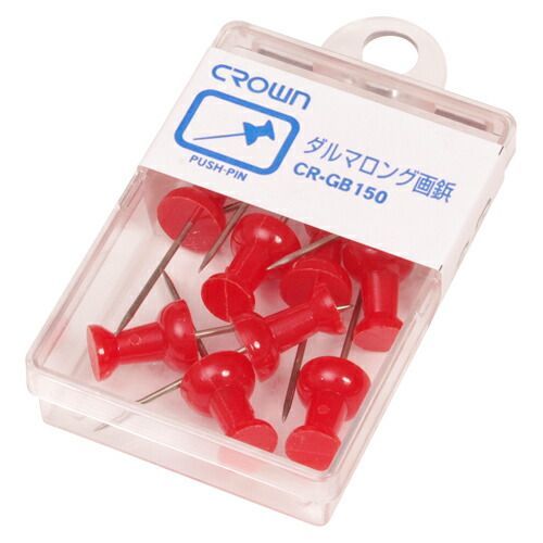 クラウン 画鋲 CR-GB150-R 赤 11本