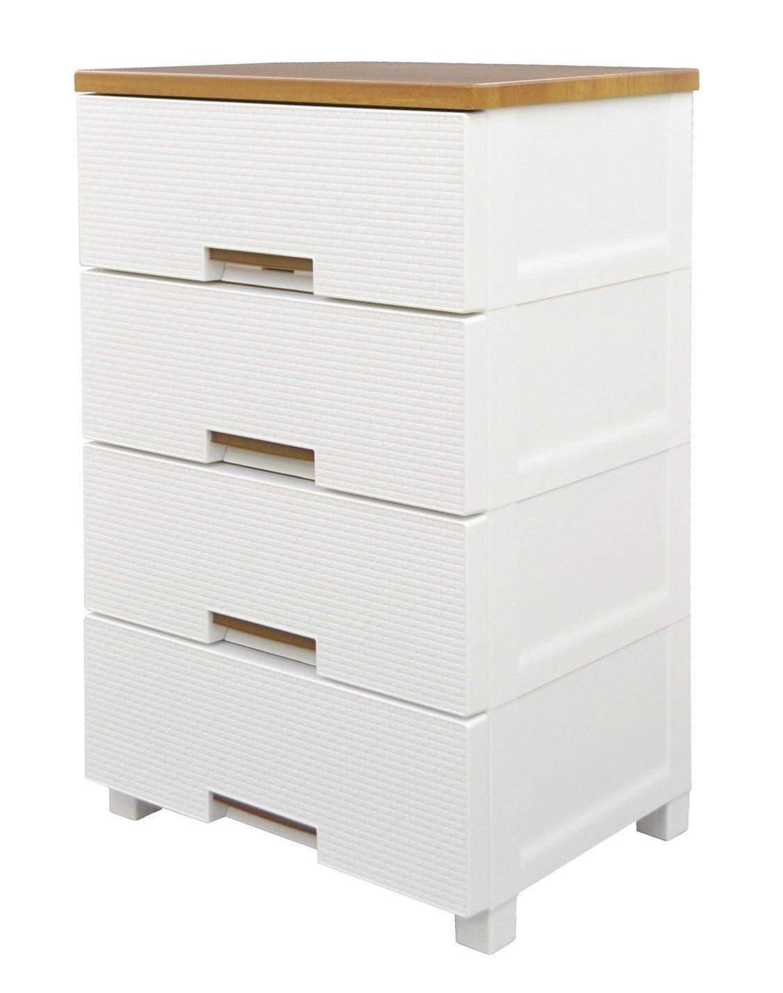 TENMA 天馬 フィッツチェスト ウッド6504 4段 ベージュ チェスト 棚