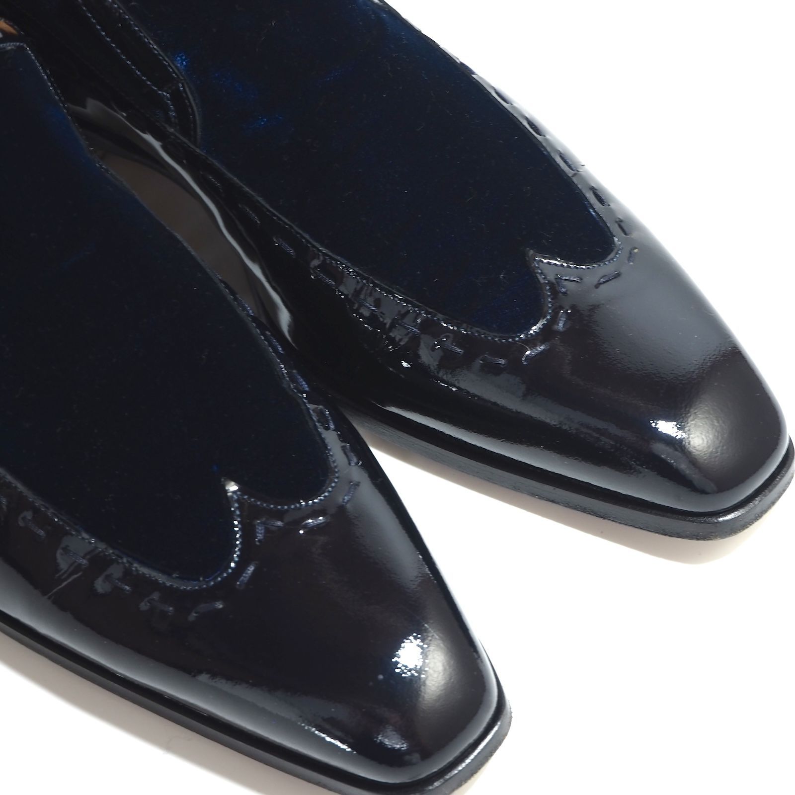 ◎サントーニ Santoni パテントレザー 切り替え シューズ 6.5 25 ◎サントーニ Santoni パテントレザー 切り替え シューズ 6.5 25